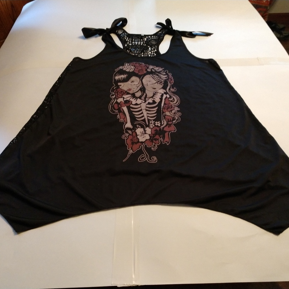 Women's summer tank with lace back